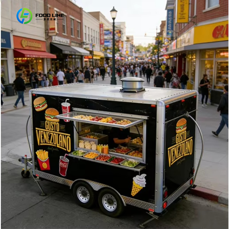 Coffee Van Equipment - Квадратный передвижной фургон-ресторан для хот-догов, кофейный