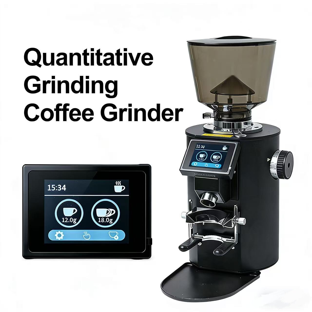 Coffee Grinder Burr Flat - Профессиональная коммерческая кофемолка с плоскими титановыми