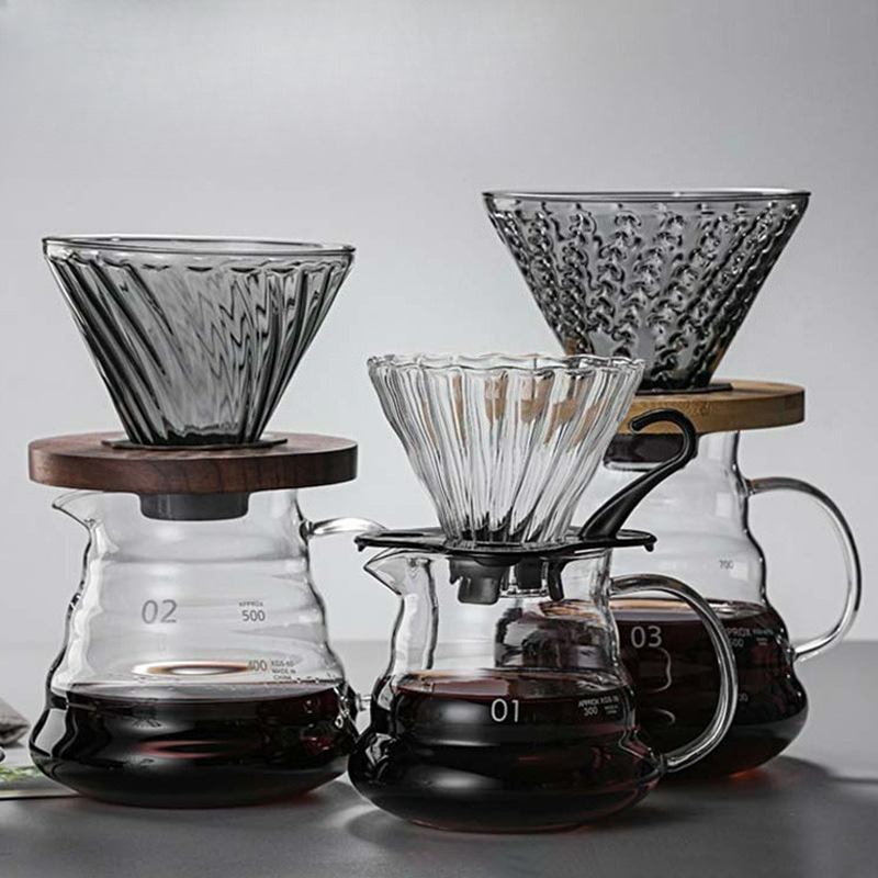 Coffee Equipment Pour Over - Набор кофеварки из боросиликатного стекла с